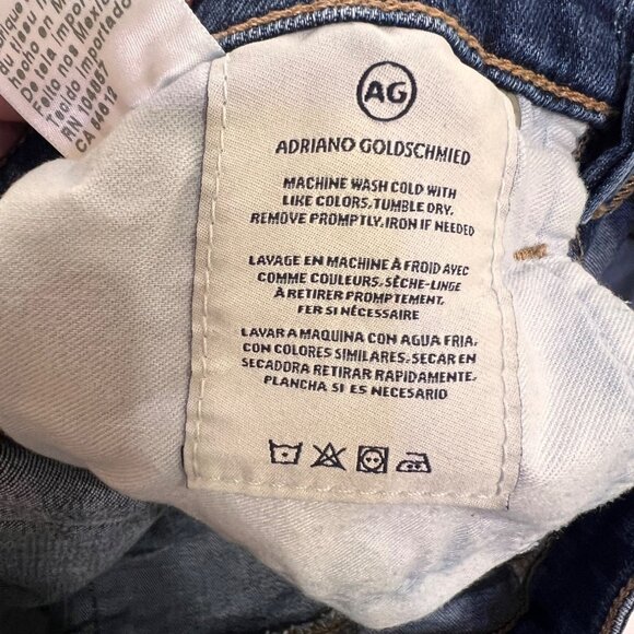 AG-Adriana Goldschmeid Jeans Womens Slim Fit Legging Ankle Size 25 Blue Distress - Picture 11 of 14
